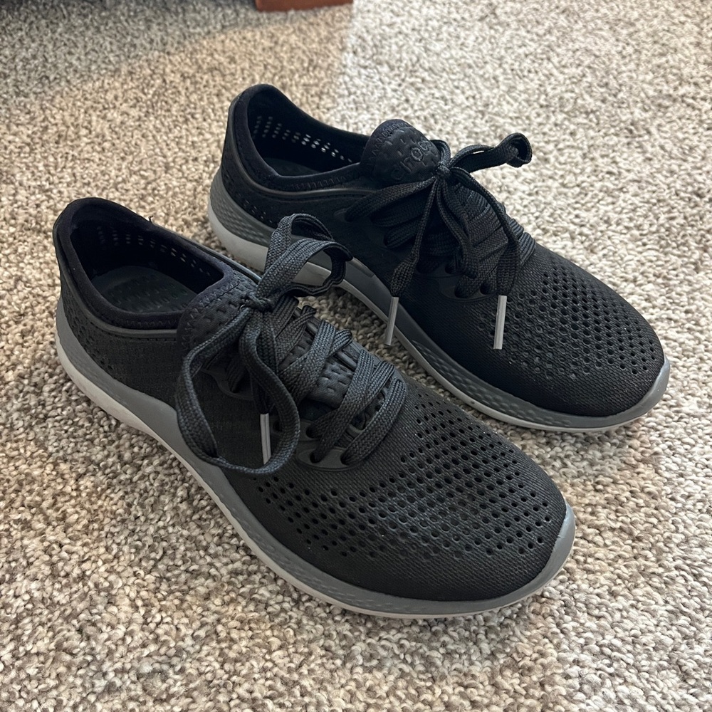 CROCS Black and Gray Sneakers Lightweight Breathable Design